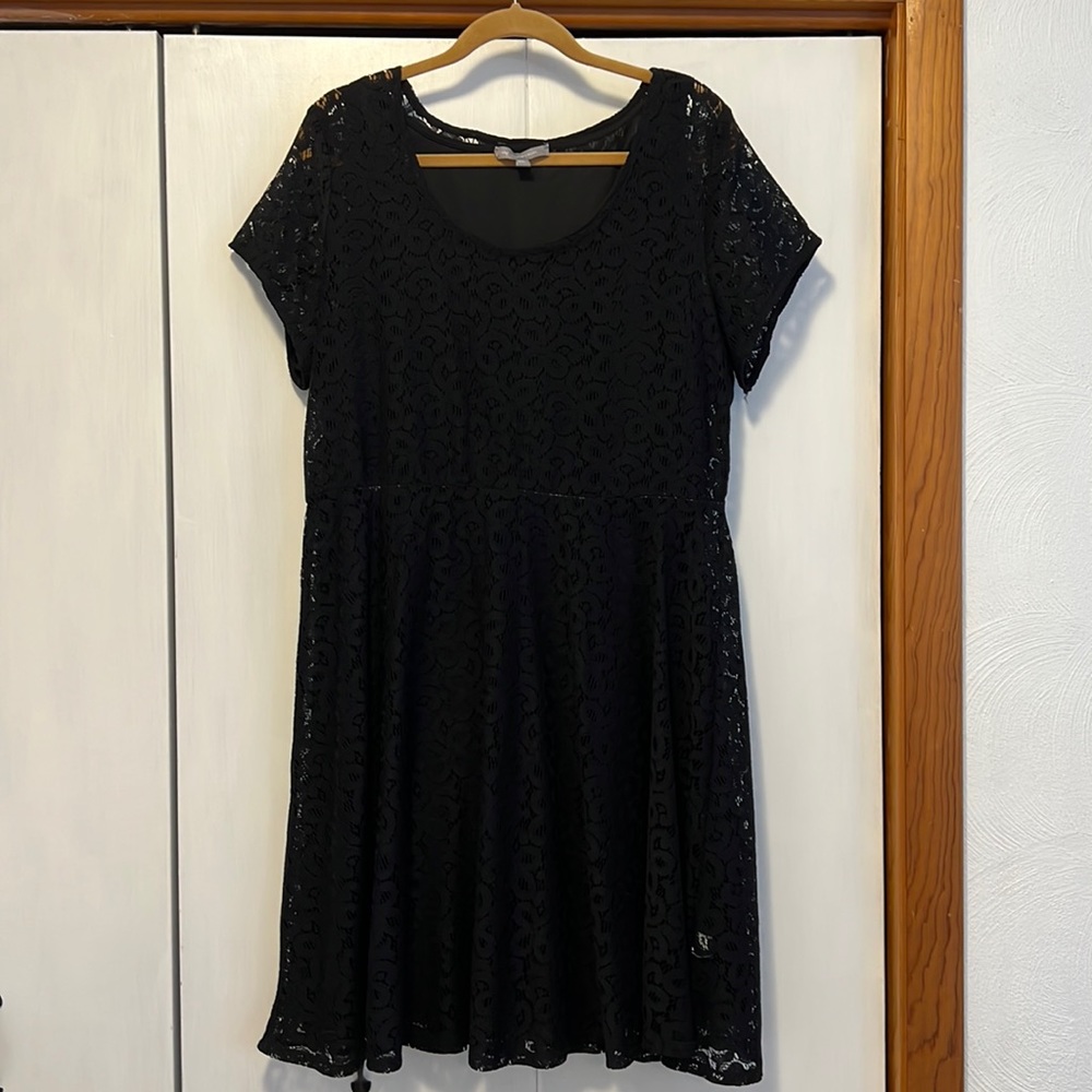 Ny collection womens size XL black lace dress